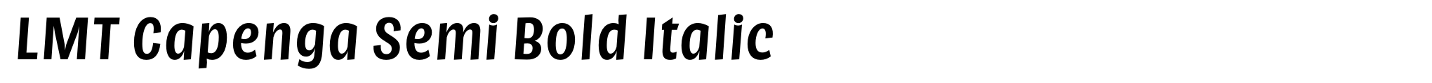 LMT Capenga Semi Bold Italic image